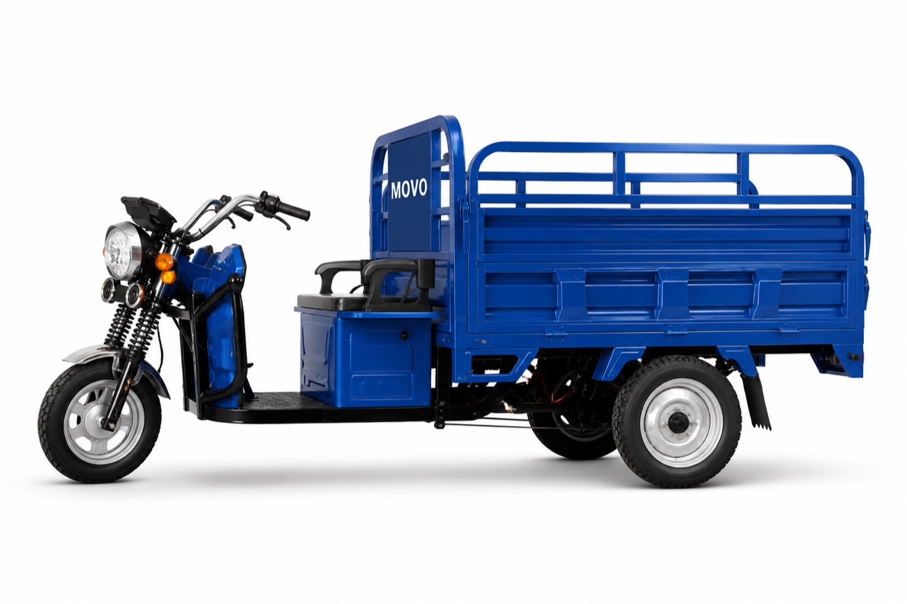 MOVO heavy cargo electric tricycle side view